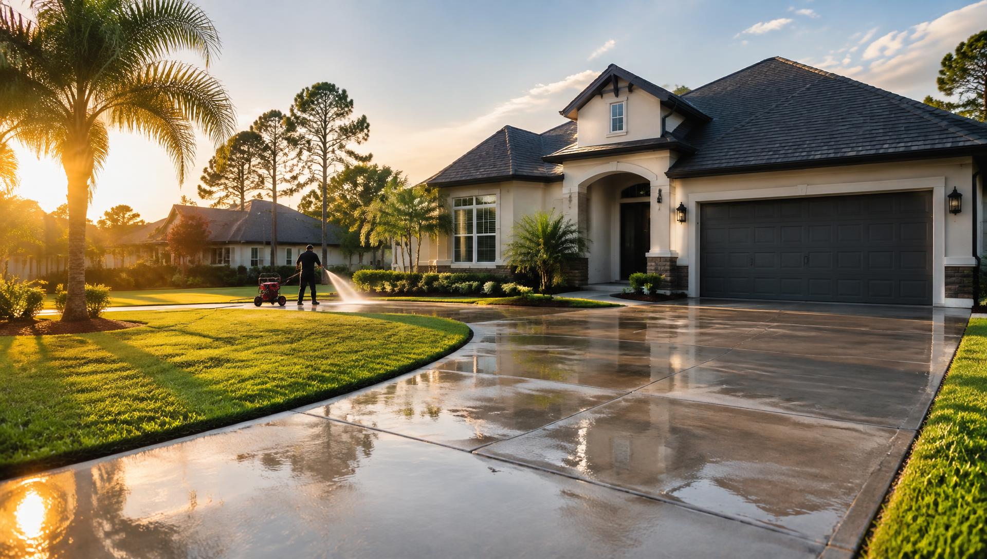 Clean Gainesville home, driveway, and lawn