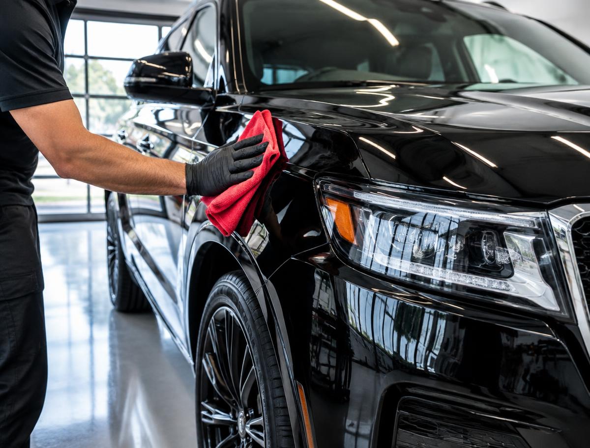 Car Detailing demonstration photography